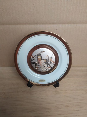 Decorative Plate The Art of Chokin Japan 24K Gold like new