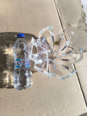 Bohemia crystal bowl new, made in Czech Republic, 20x10 cm