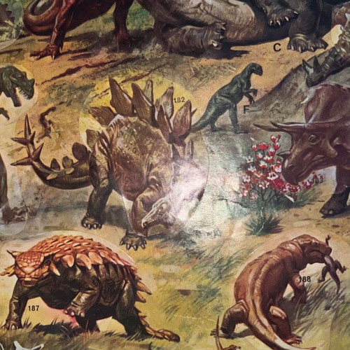 Panini Prehistoric sticker album used, first edition with stickers