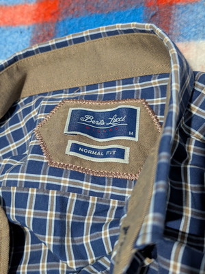Berto Lucci Medium shirt lightly worn, blue and beige