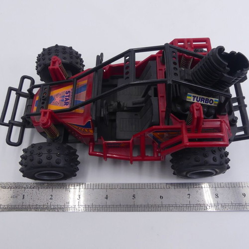 Buggy car Newray 1042757 Red Mountain Star Turbo 20 cm used, broken battery cover