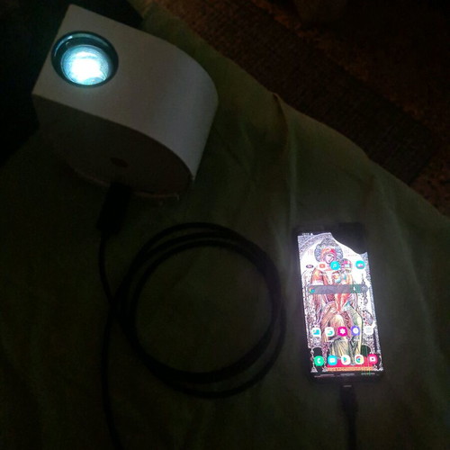 Galaxy S8 with Portable Projector Full Pack like new