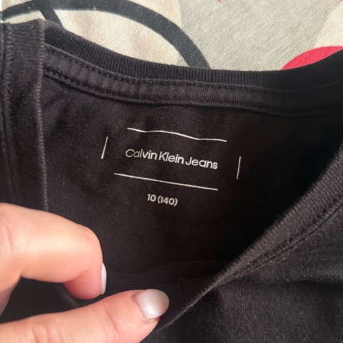 Calvin Klein short-sleeve shirt for boy 9-10 years like new, black
