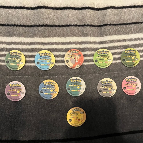 Pokemon collectible tags used, set of 11 pieces