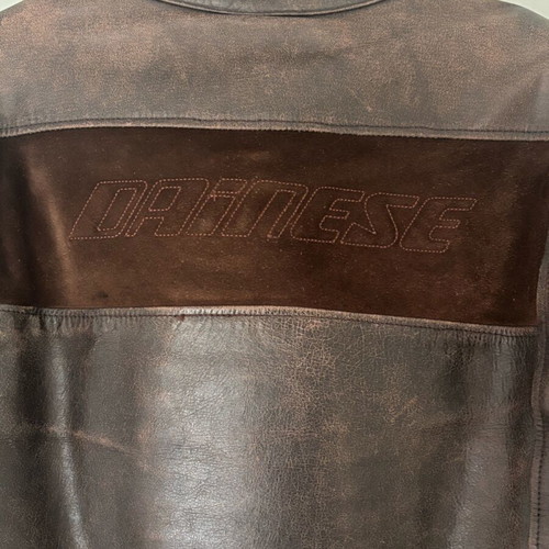 Dainese Stripes D1 leather jacket brown like new with spine protector