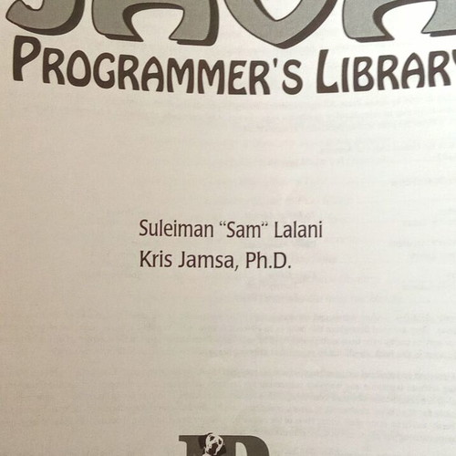 Programmer's Library Java book used, English, 556 pages