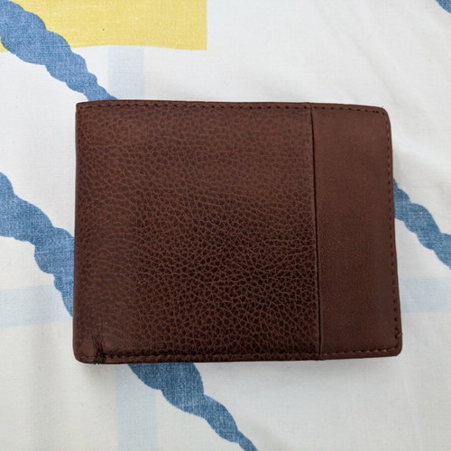 Zara wallet used, brown faux leather