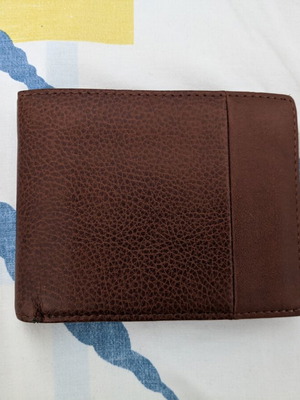 Zara wallet used, brown faux leather