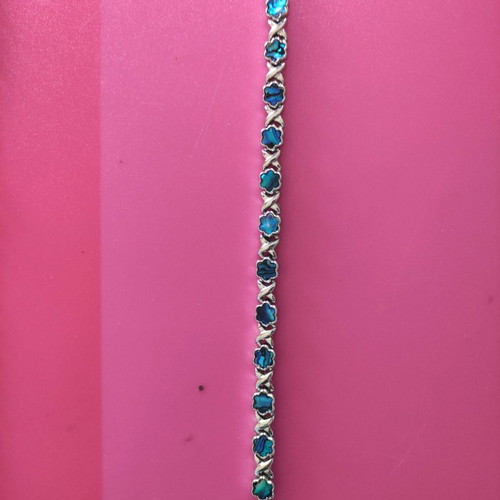 Silver 925 bracelet with opal stones new, 19 x 0.5 cm