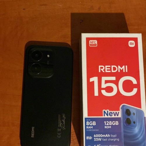 Redmi 15C 128GB κινητό τηλέφωνο καινούργιο, μαύρο, Android