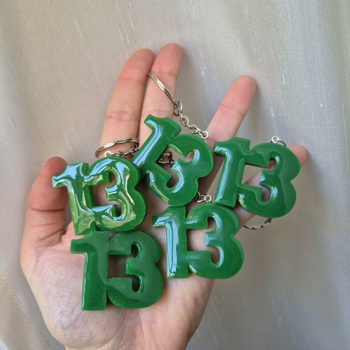Panathinaikos Keychain 13 Made of Liquid Glass Made to Order