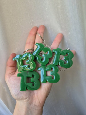 Panathinaikos Keychain 13 Made of Liquid Glass Made to Order