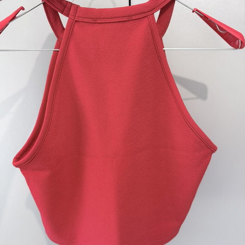 Anel red summer crop top used, size M