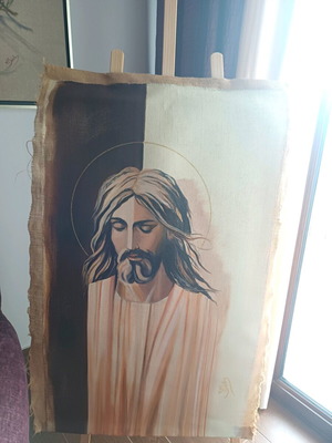 Acrillicpainting on linen "O Christ" new