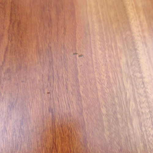 Wooden extendable round dining table used