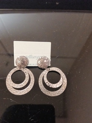 Silver earrings, new in box from Italy