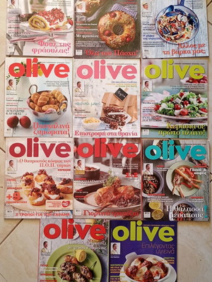 Olive magazines used, pack of 11 issues