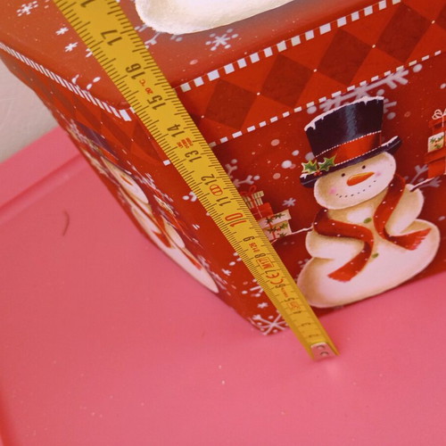 Christmas box polygonal new made of hard pressed paper
