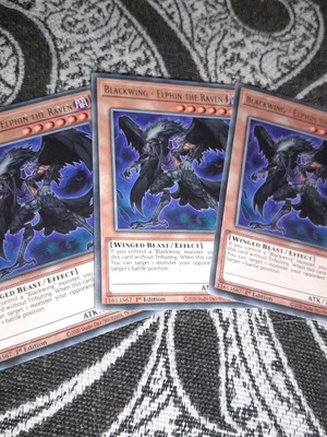 Blackwing-Elphin the Raven cards like new, set of 3 rare