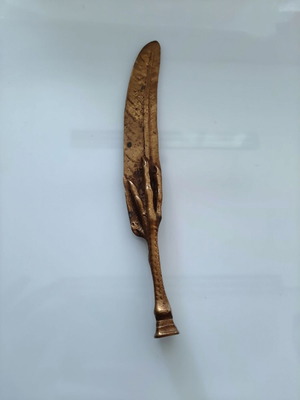 Vintage gold-plated handmade paper cutter used, English origin