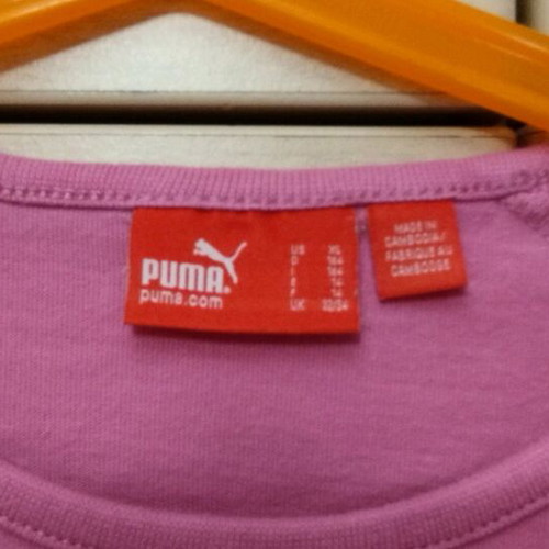 Puma pink cotton shirt like new, size small