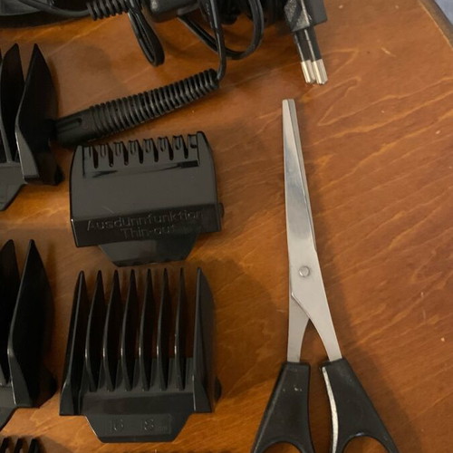 Hair and beard clippers used, corded