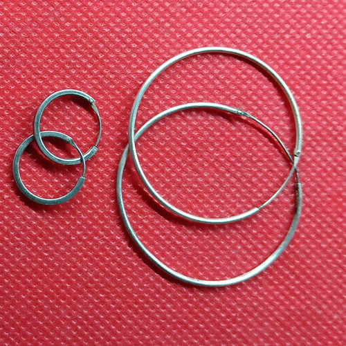 Silver Earrings 925 Set of 2 Pairs New
