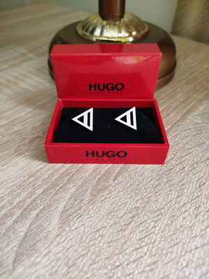 Hugo Boss cufflinks new silver