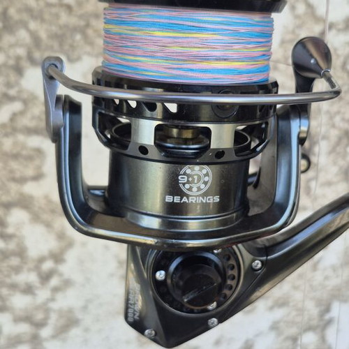 Okuma Tomcat 40-120 c.w. fishing rod with Tsurinoya Brownbear 7000 reel set