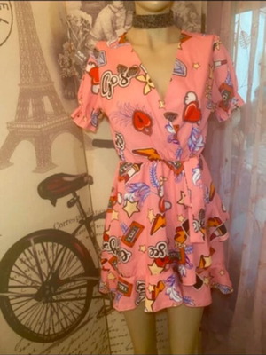 Italian wrap dress almost like new, multicolor