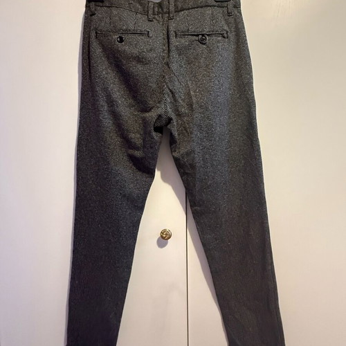 Tweed fabric pants used, size S, black and gray
