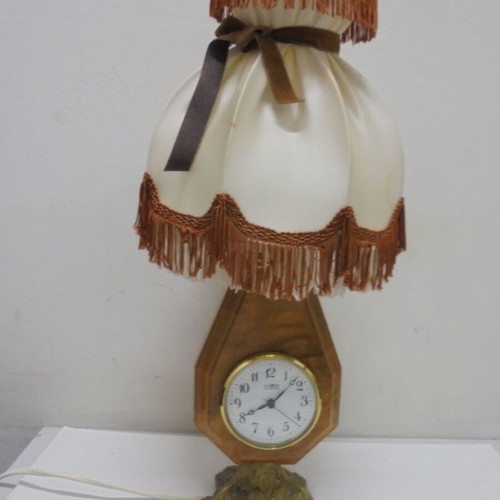 Scholer vintage table lamp with clock