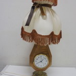Scholer vintage table lamp with clock
