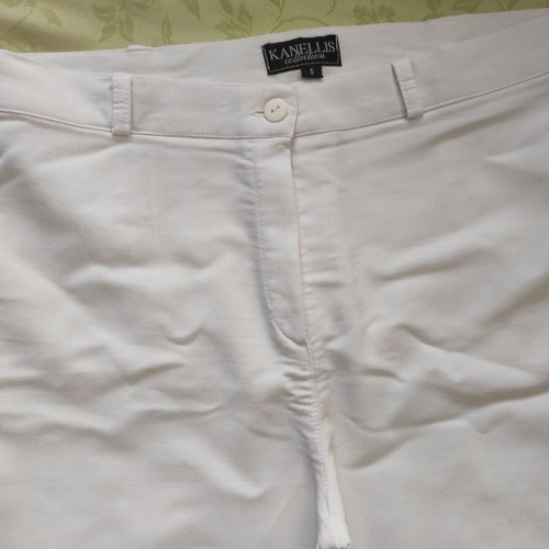 Kanellis women's pants No5/L white like new with elasticity