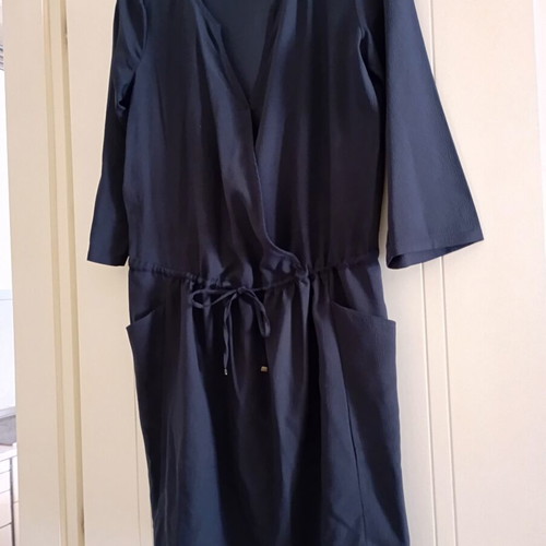 Mango dress like new, blue, 3/4 sleeve with waist elastic, size M