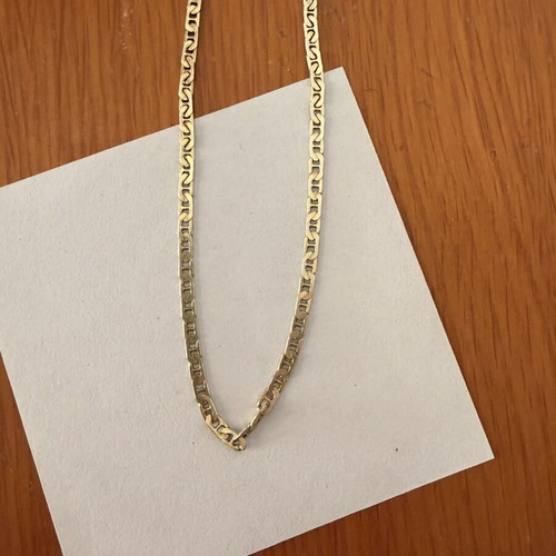 Gold-plated necklace used, silver color