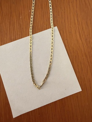 Gold-plated necklace used, silver color