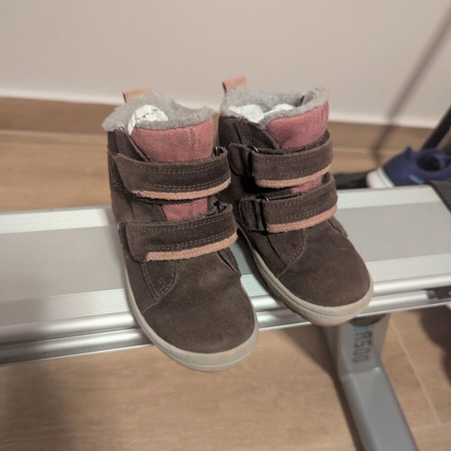 Superfit leather winter boots No 24 like new, brown and pink