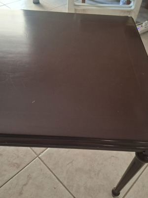 Coffee table with lacquer finish, handmade, 1 meter by 50 cm