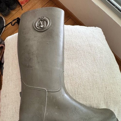 Armani Jeans waterproof galoshes used, size 37, gray