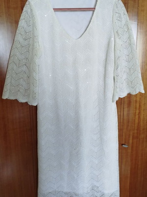 Vintage Short Dress ZOEM By Zoi Samara White Like New Size 50