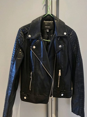 Biker jacket Vero Moda απομίμηση δέρματος μαύρο small σαν καινούργιο