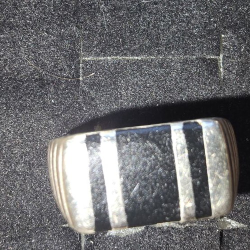Men's silver ring used, inner diameter 21mm