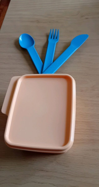 Комплект за съхранение TUPPERWARE 500ml и прибори за хранене
