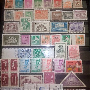 Κίνα συλλογή ασφραγιστα γραμματόσημα και σειρες
