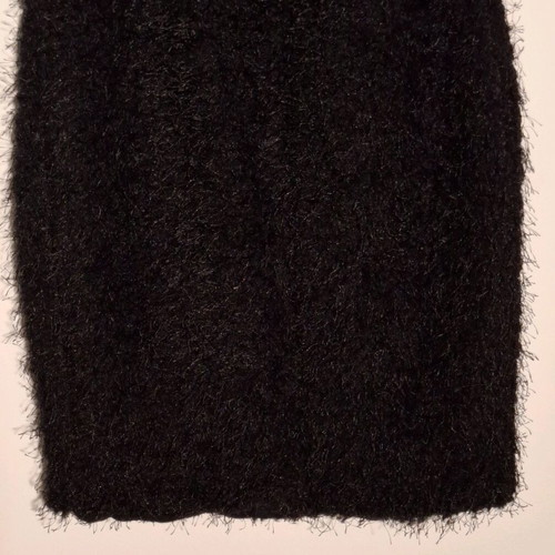 Black fuzzy dress like new with adjustable straps, size S