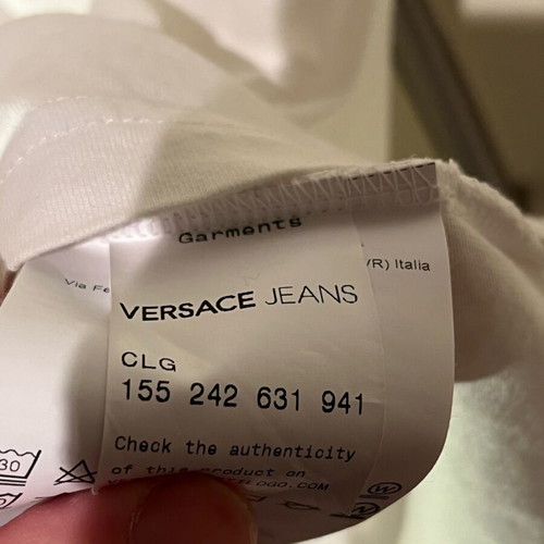 Versace Jeans Long Sleeve Shirt Used White M