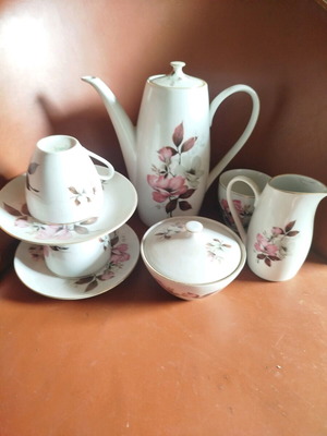 Bohemia porcelain tea set used with missing pieces