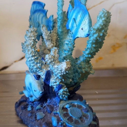 Decorative coral design with fish, new marine landscape