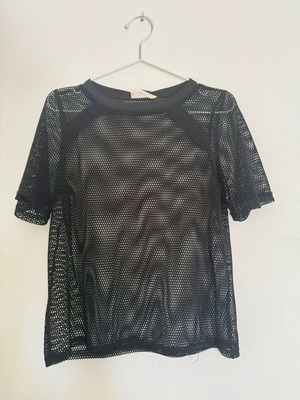 Fishnet top black used, size S